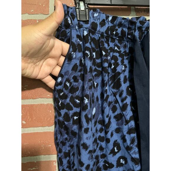 Aerie Blue Leopard Print Jogger Pajama Pants - L - Picture 4 of 7